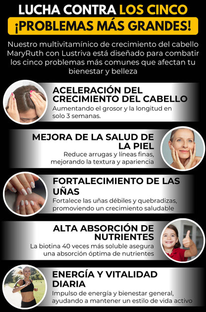 Multivitamínico líquido + Lustriva® : mírate 10 años más joven