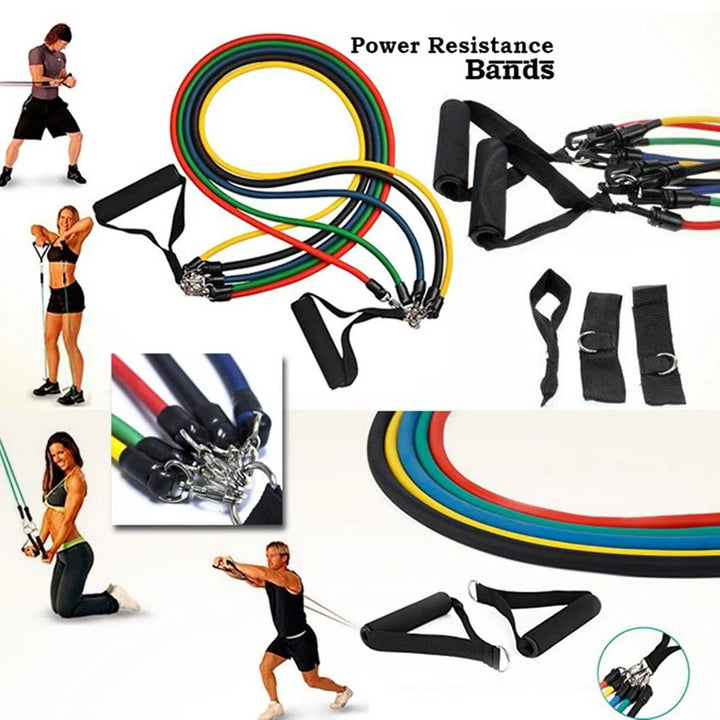 Kit de entrenamiento Fitness 🏋️‍♂️  Bandas de resistencia